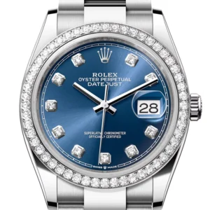 Rolex Datejust 36 Blue Diamond Dial Diamond Bezel Watch 126284RBR 126284RBR-0030