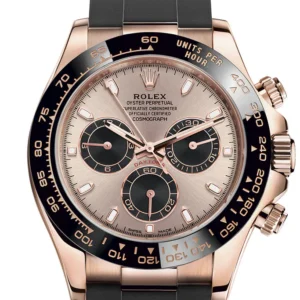 Rolex Cosmograph Daytona Rose Gold Sundust and black Dial Oysterflex 116515LN
