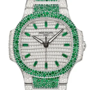 Patek Philippe Nautilus Paved Diamond Dial Watch 7118/1453G-001